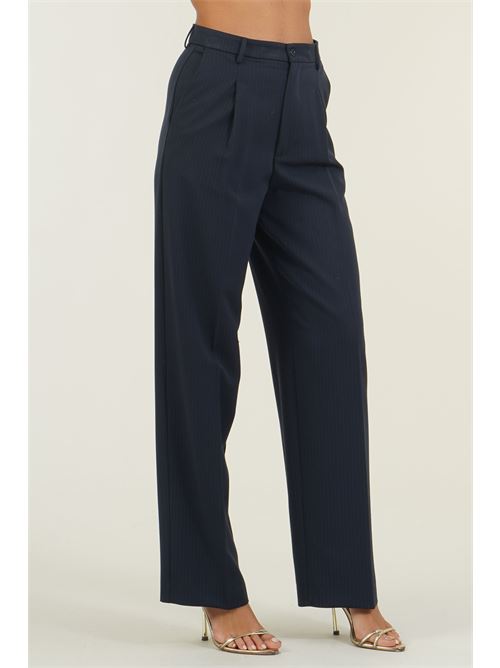 Pantalone palazzo gessato Elmas Phil | 011296BLU
